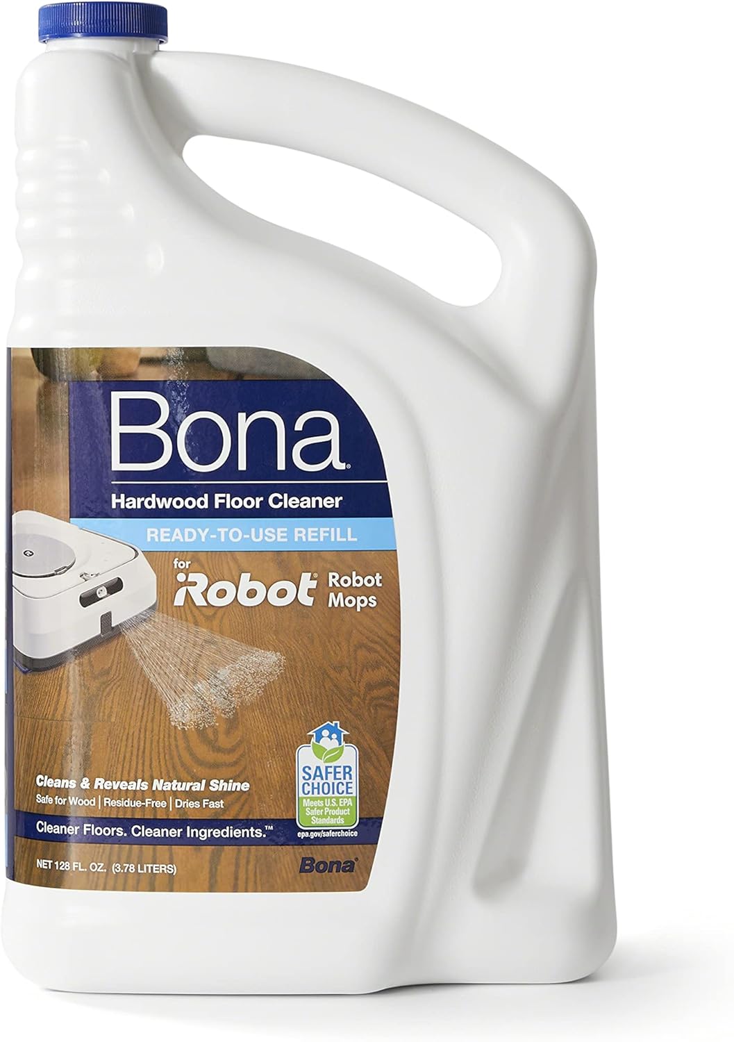 Bona® Hardwood Cleaning Solution Certified to Work with iRobot Braava jet® m6 Robot Mop, 4-Pack Pack of 2