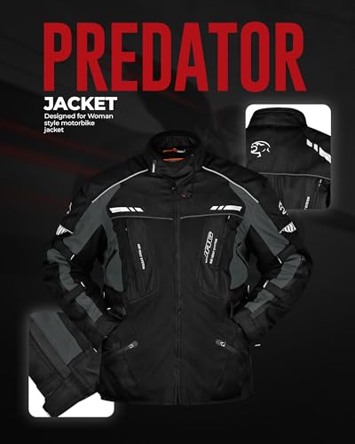 JAG Touring Motorcycle Jacket for Men, Dual Sports Water Resistant Adventure Riding Jacket with Cordura Fabric & CE Armor