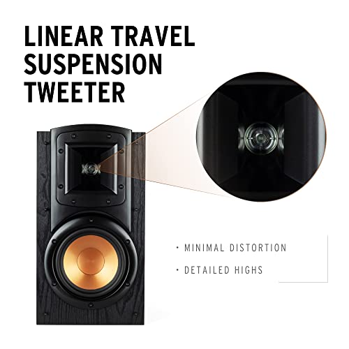 Klipsch B-200-BLACK Synergy Black Label Bookshelf Speakers with a C-200-BLACK Center Channel Speaker and a SUB-120-BLACK Subwoofer Speaker (2020)