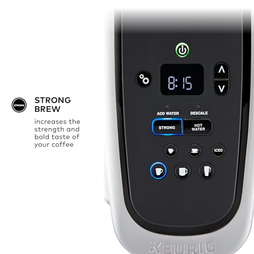 Keurig K-Elite Single Serve K-Cup Pod Coffee Maker, with Strength and Temperature Control, Iced Coffee Capability, 8 to 12oz Brew Size, Programmable, Brushed Slate