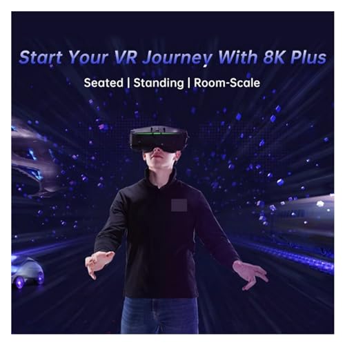 8K Plus PCVR VR Smart Glasses ， Dual 4K VR Smart Glasses， Virtual Reality Headset ，Ultra-Clear 3D Gaming Helmet(Color:3 in 1 kit)