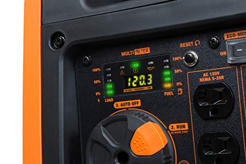 WEN Quiet 6800-Watt Dual Fuel RV-Ready Electric Start Portable Inverter Generator with Fuel Shut Off and CO Watchdog for Electric Vehicle Backup (DF680iX)