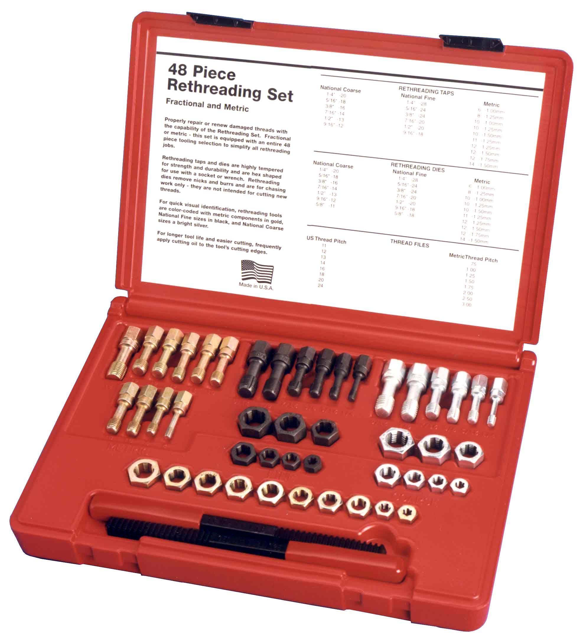 Craftsman 48 piece SAE u0026 Metric Thread Restorer Kit