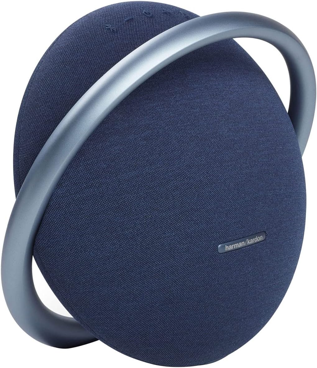 Harman Kardon Onyx Studio 7 Bluetooth Wireless Portable Speaker - 8 Hours Music Play time - Blue (Renewed)