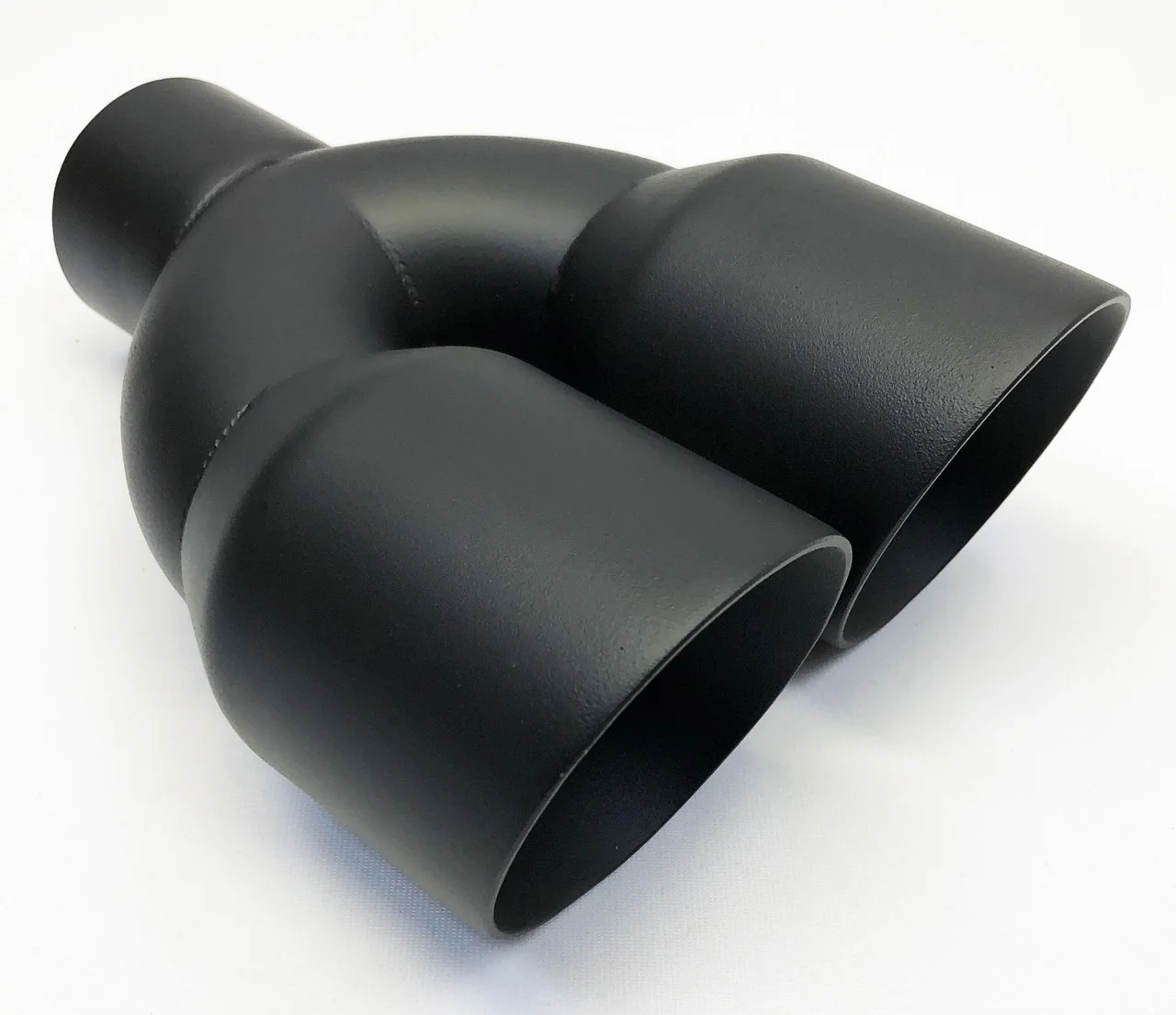 Exhaust Tip 2.50" Inlet 3.50" Outlet 9.50" long Dual Double Wall Matte Black Stainless  Wesdon Exhaust Tip
