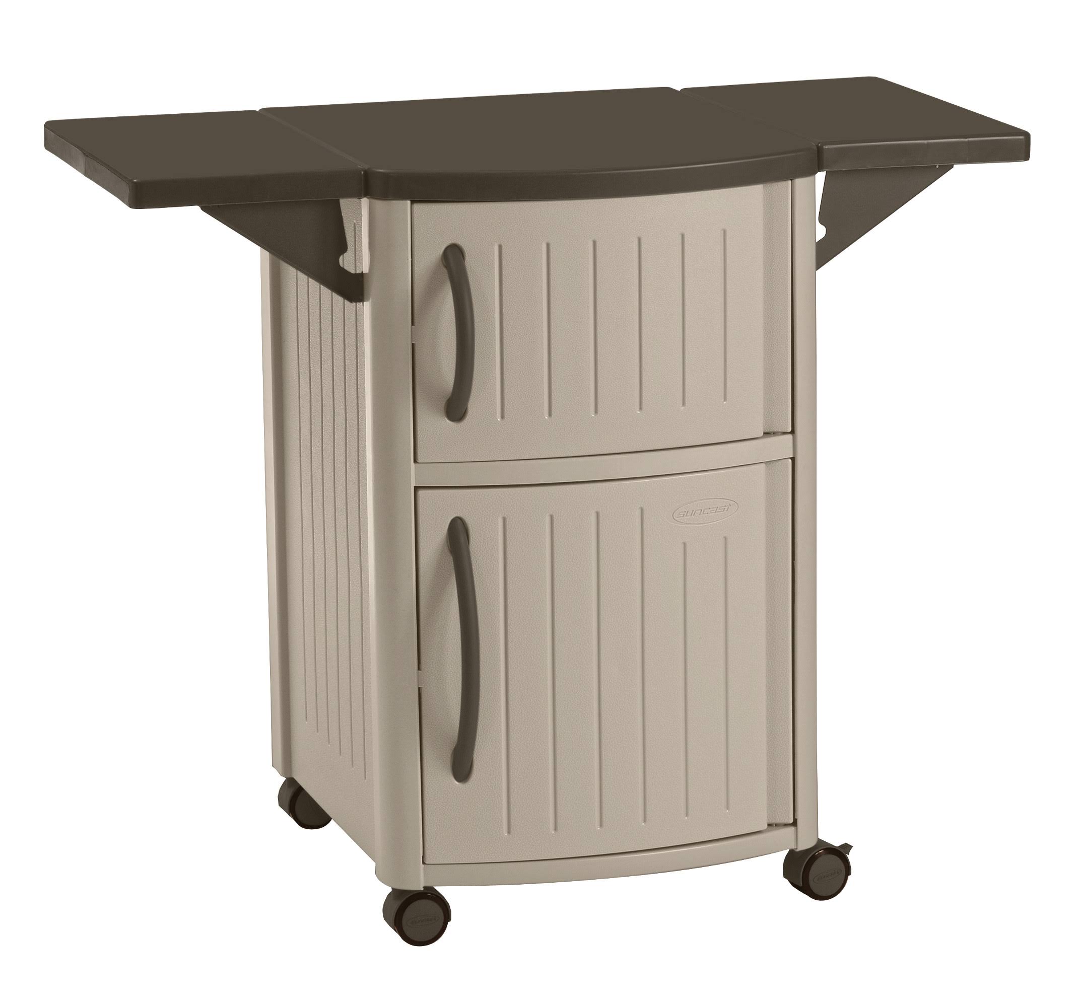 Suncast DCP2000 Outdoor Prep Station Cart, Taupe