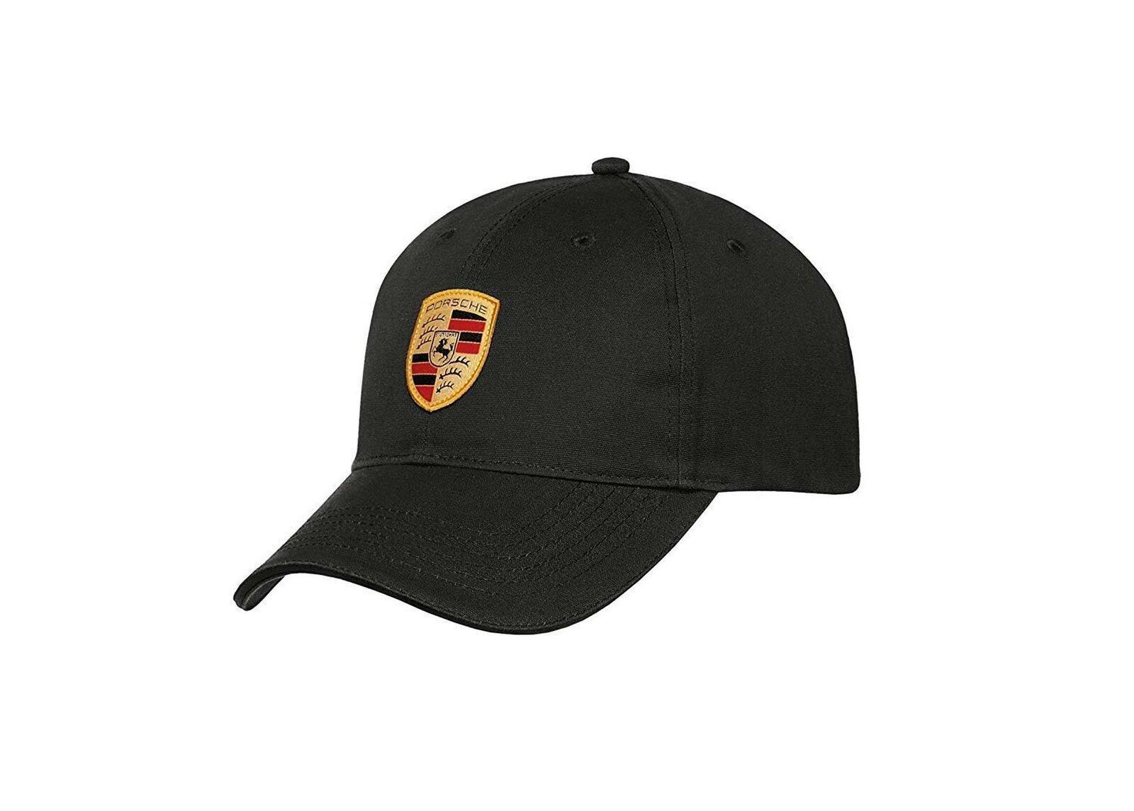 Porsche Black Crest Logo Cap Official Licensed