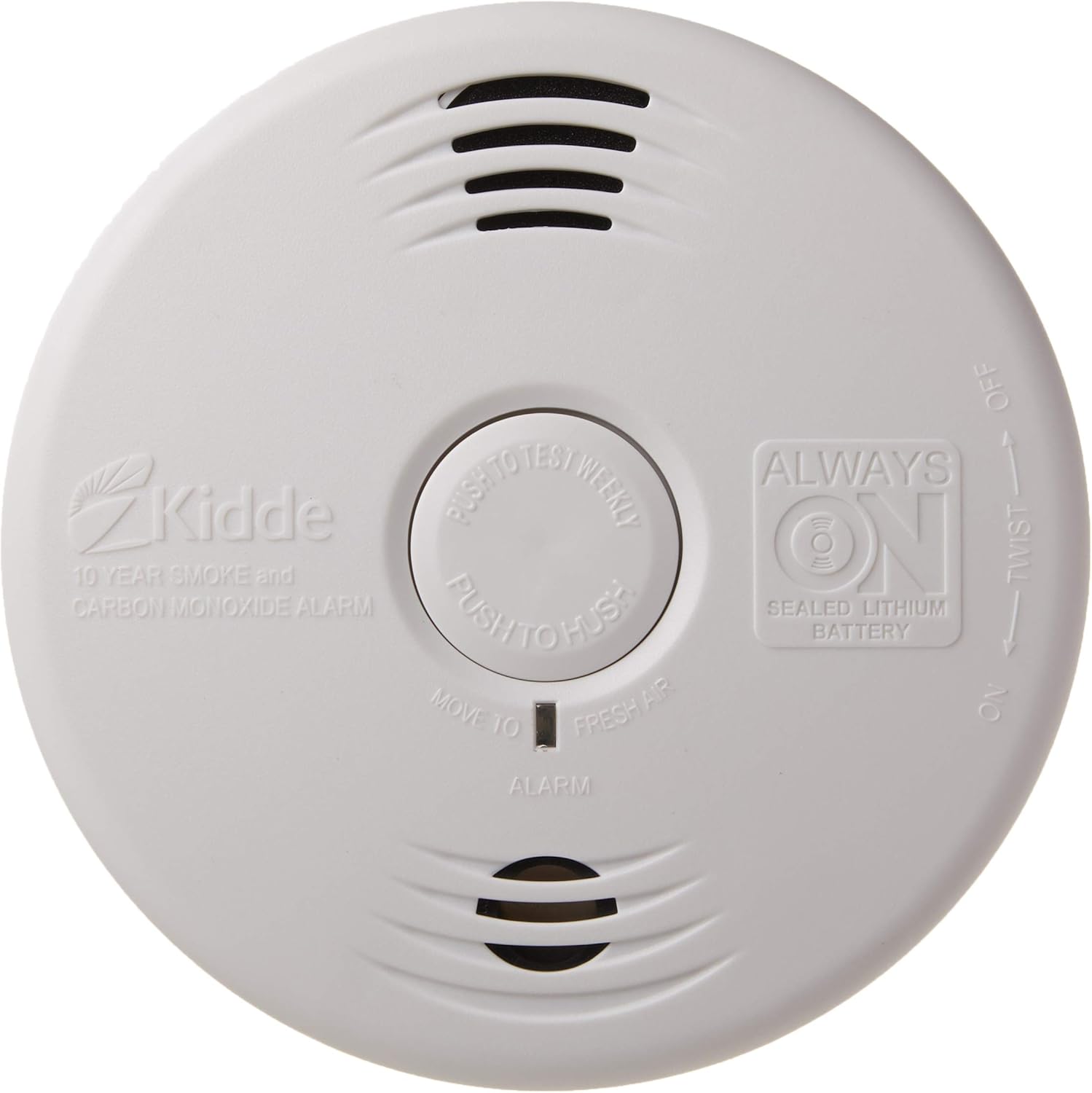 Kidde Smoke & Carbon Monoxide Detector, Lithium Battery Powered, Combination Smoke & CO Alarm with Voice Alert