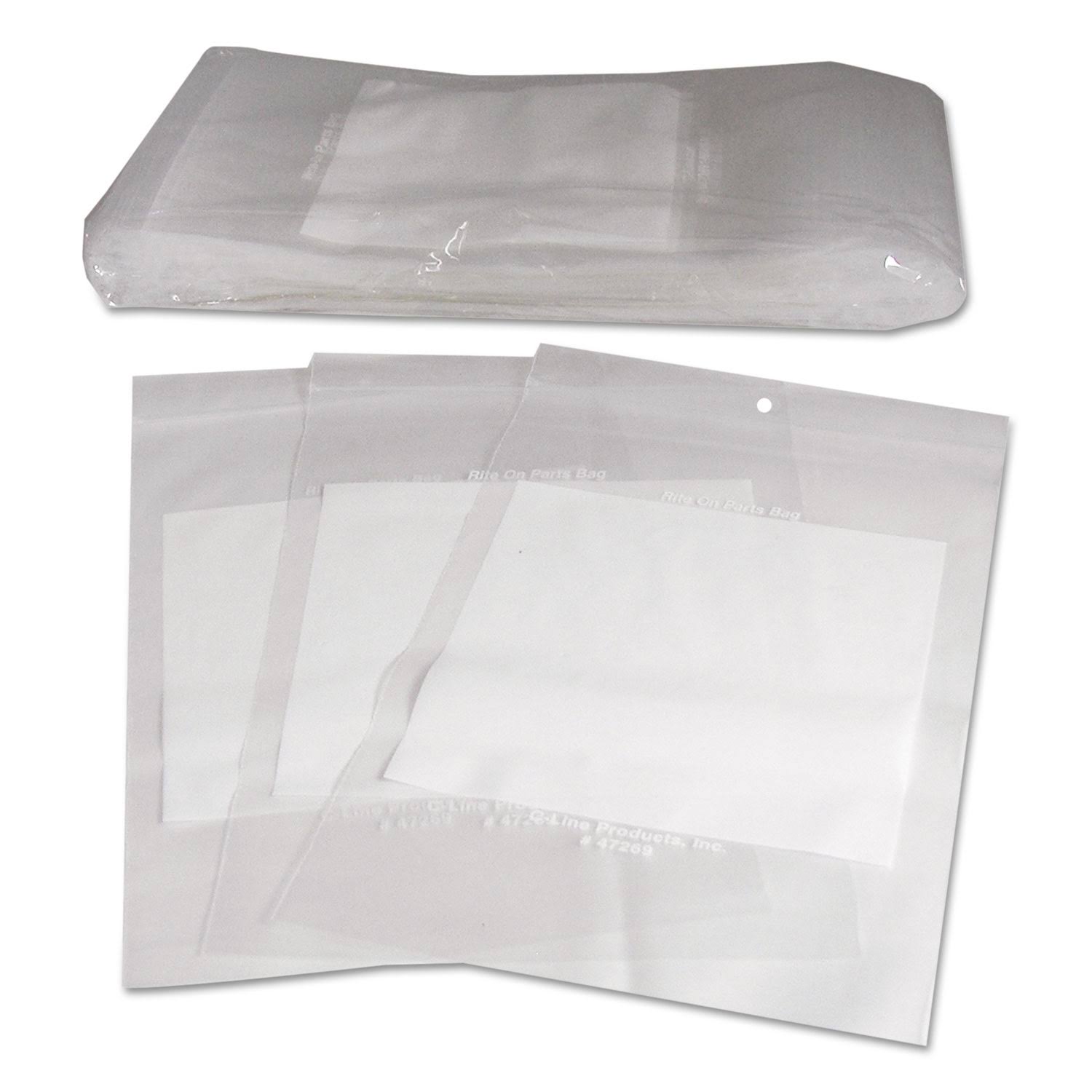C-Line Write-On Recloseable Small Parts Bags Poly 6 x 9 Clear 1000/Carton 47269
