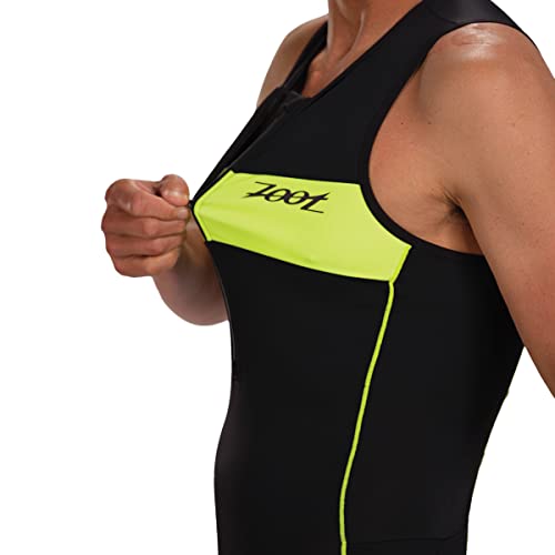 Zoot Men’s Core Tri Tank Racesuit, Sleeveless Triathlon Suit, Swim Bike Run Chamois Pad, Pockets, UPF 50+ Quick Dry Fabric