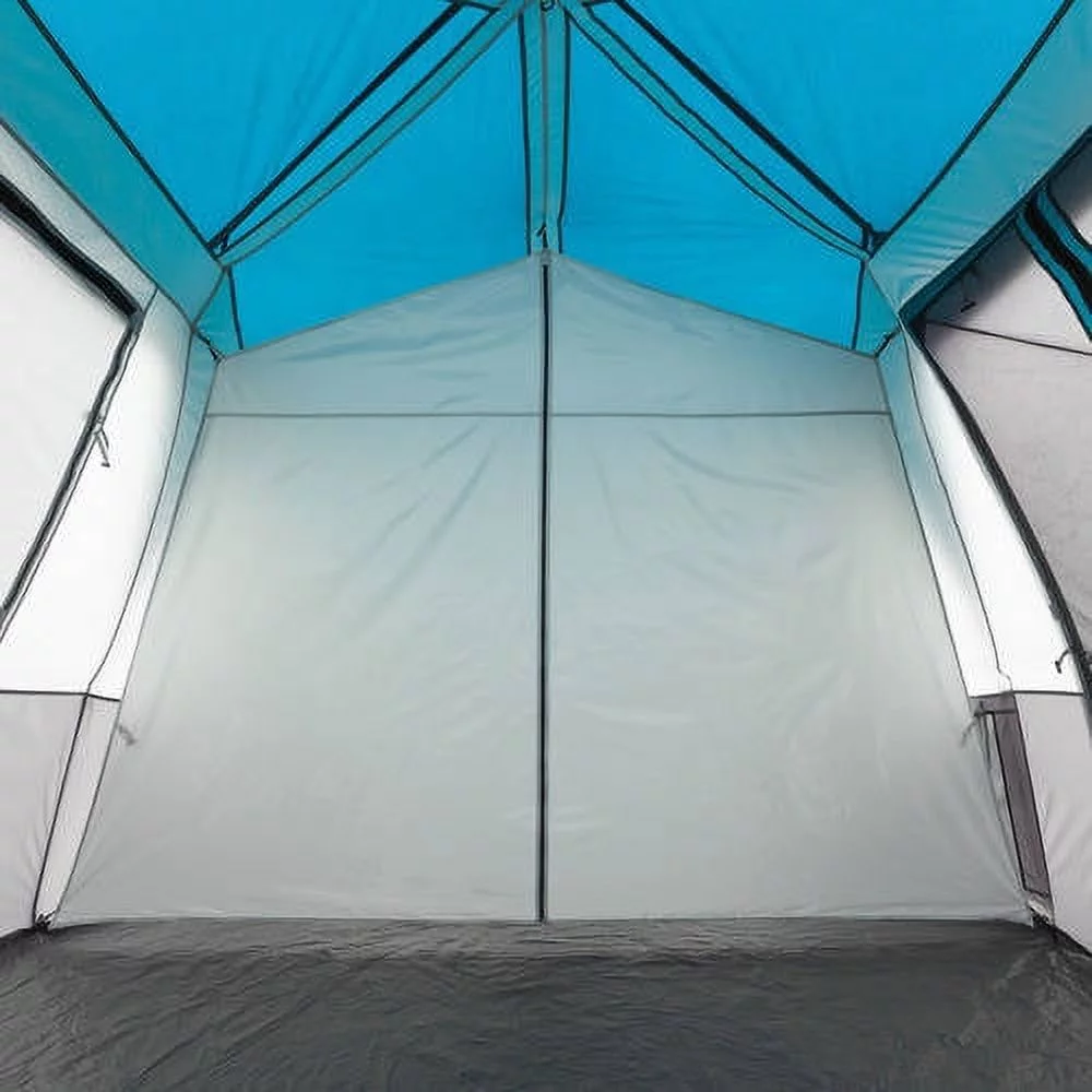 Ozark Trail 20' x 10' Instant Cabin Tent in Gray and Teal, Sleeps 12