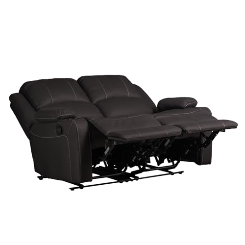 58" Wall Hugger Reclining RV Theater Seats | Double Recliner RV Sofa | RV Couch | Wall Hugger Recliner | RV Theater Seating | RV Furniture (Manual, Slate)