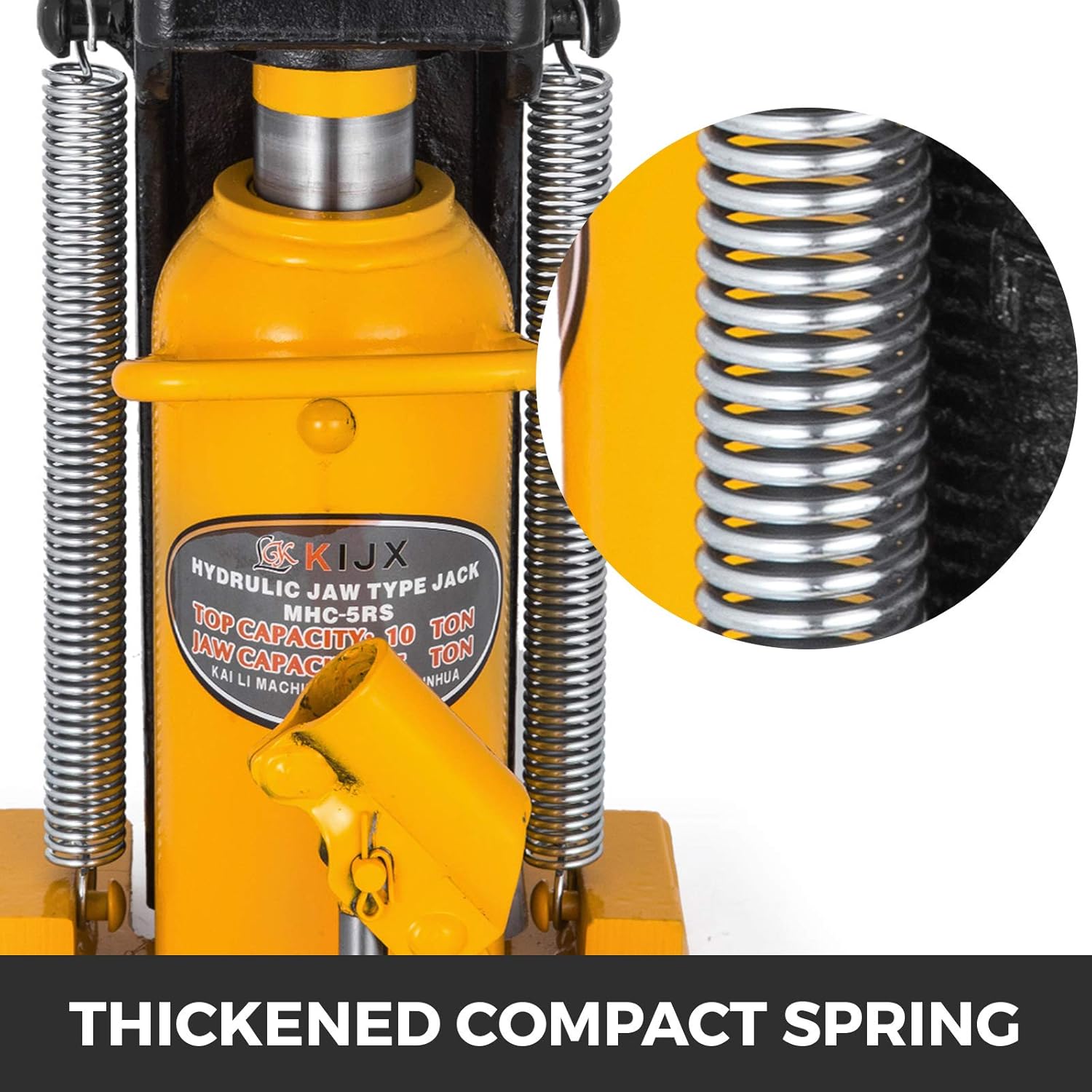 Mophorn Toe Jack Lift Hydraulic Machine Toe Jack Lift Air Hydraulic Toe Jack Proprietary Heat-Treated Steel (10-20Ton Yellow)