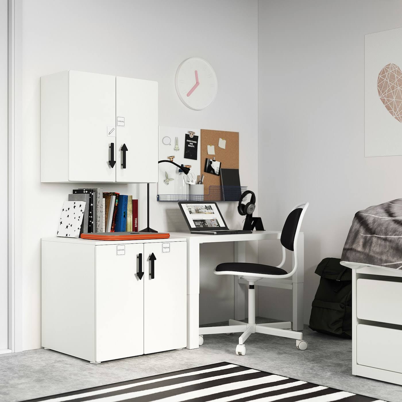 IKEA - SMSTAD Wall Cabinet, White white/with 1 Shelf, 23 5/8x12 5/8x23 5/8 39388444
