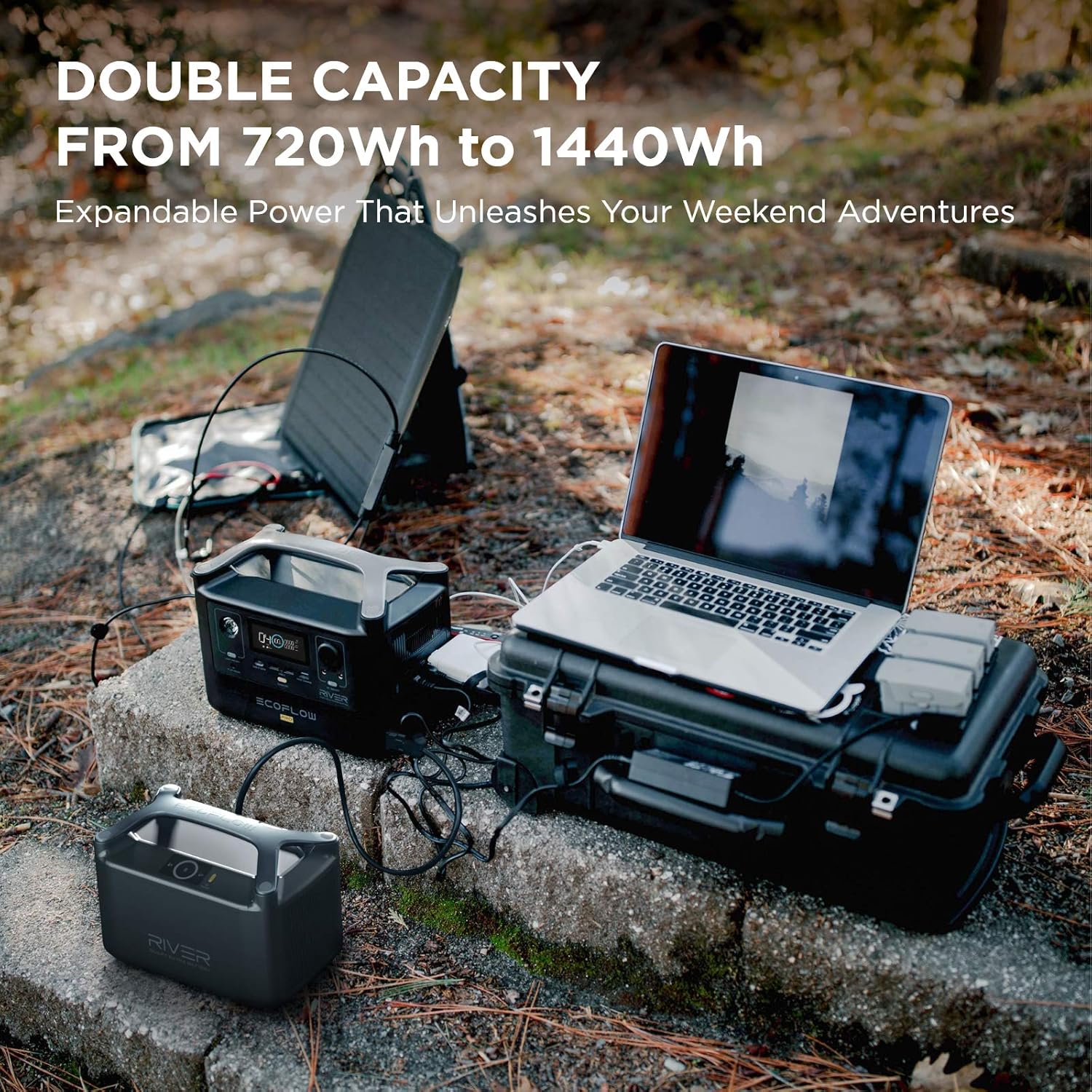 EF ECOFLOW RIVER Pro Extra Battery 720Wh, Expandable Power for RIVER Pro, for Camping, Home Backup Emergency, Outdoors, RV, Off-Grid