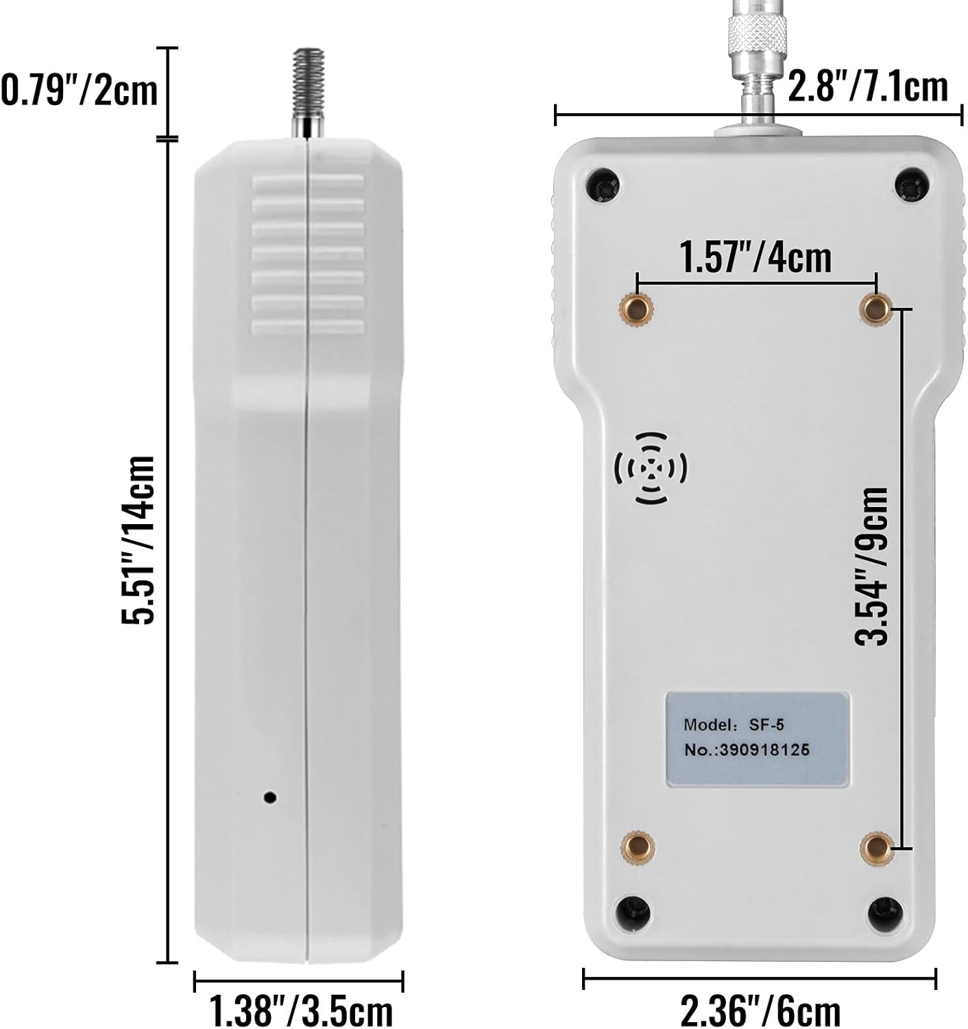 VEVOR Digital Force Gauge 500N/50kgf/110lbf Push Pull Force Gauge w/LCD Backlight Display Pull Force Tester Peak/Track Mode Digital Thrust Meter Data Storage for Compression Load Plug Force Test