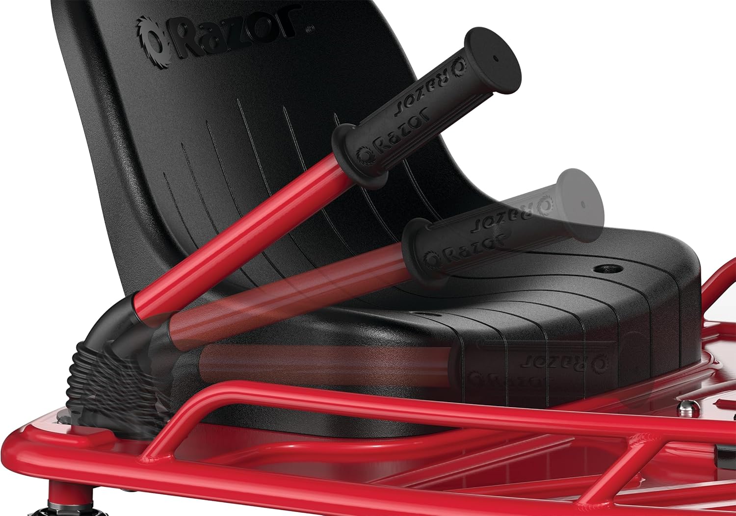 Razor Crazy Cart - 24V Electric Drifting Go Kart - Variable Speed, Up to 12 mph, Drift Bar for Controlled Drifts, One Size, Black/Red