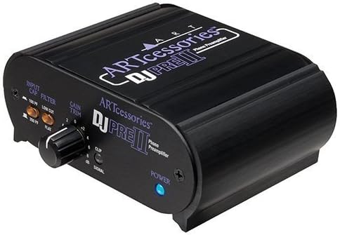 ART DJ Pre II Turntable Phono Preamplifier with RIAA EQ and a RCA Male to 2 RCA Male Audio Cable 3'
