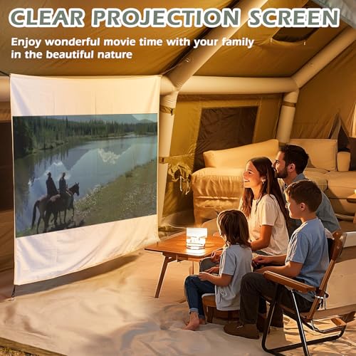 YOLENY Inflatable Tents for Camping, 4/6/8/10/12 Person Tent with TPU Skylight, Mesh Windows, Stove Jack & Pump, Easy Setup 4 Season Glamping Tent, Waterproof & Windproof