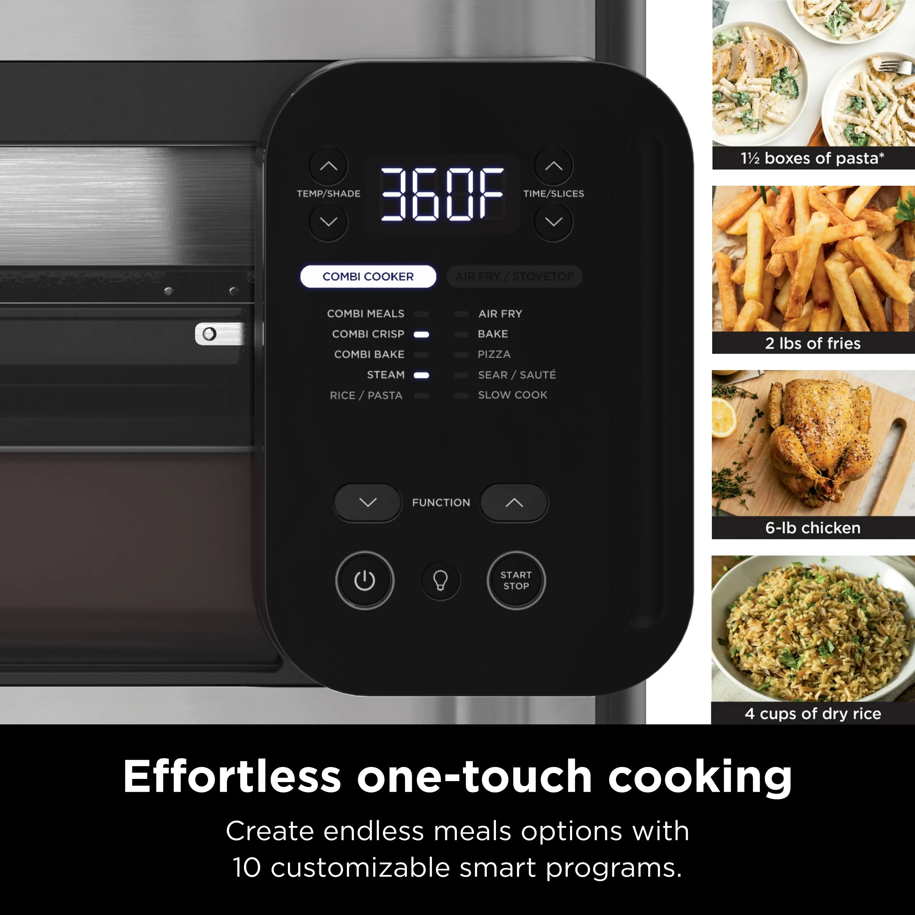 Ninja Combi All-in-One Multicooker, Oven, & Air Fryer, 10-in-1 Functions, Stainless Steel, SFP700