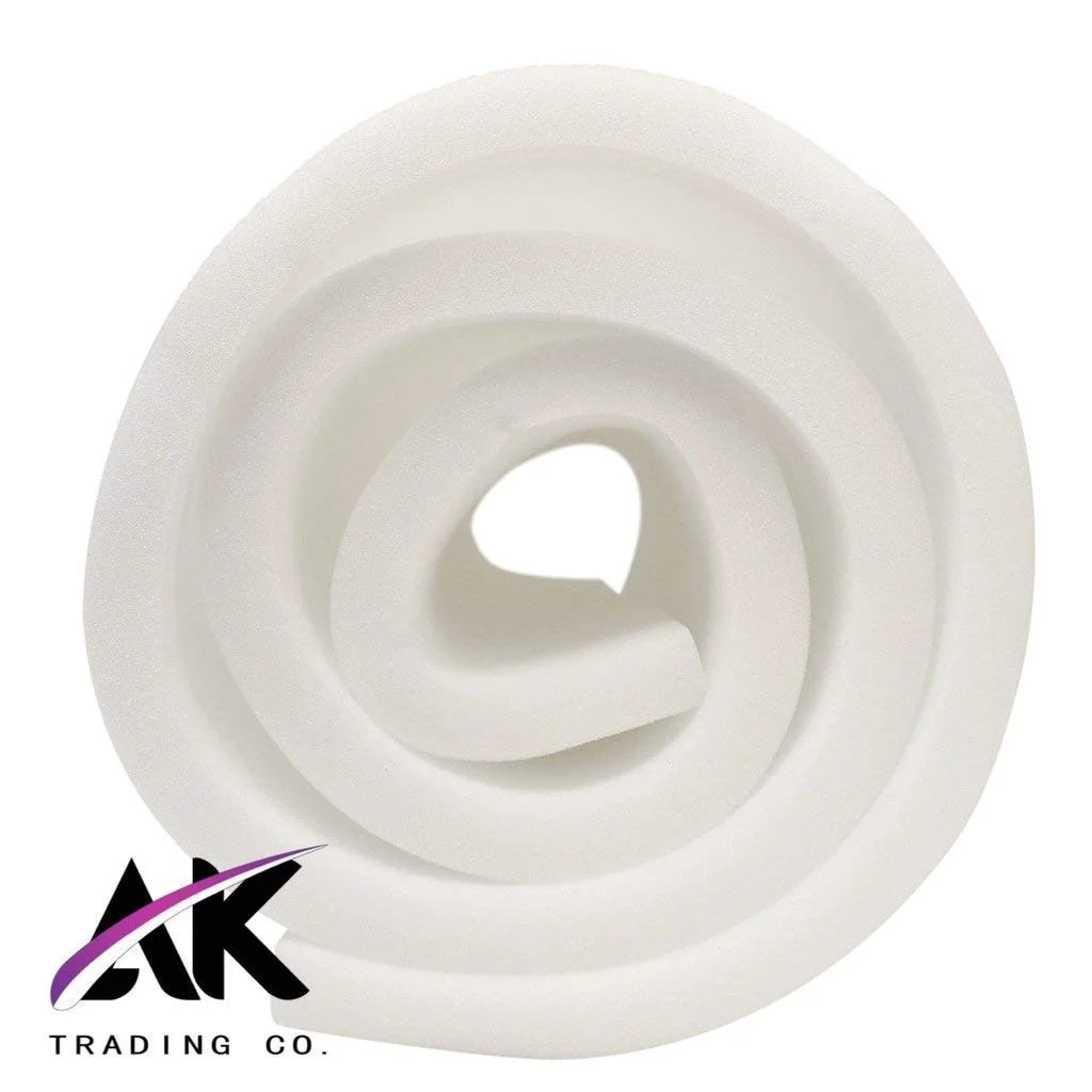 AK TRADING CO. CertiPUR-US Certified Upholstery Foam Cushion (Upholstery Sheet, Foam Padding, Seat Replacement) - 4" H X 24" W X 96" L