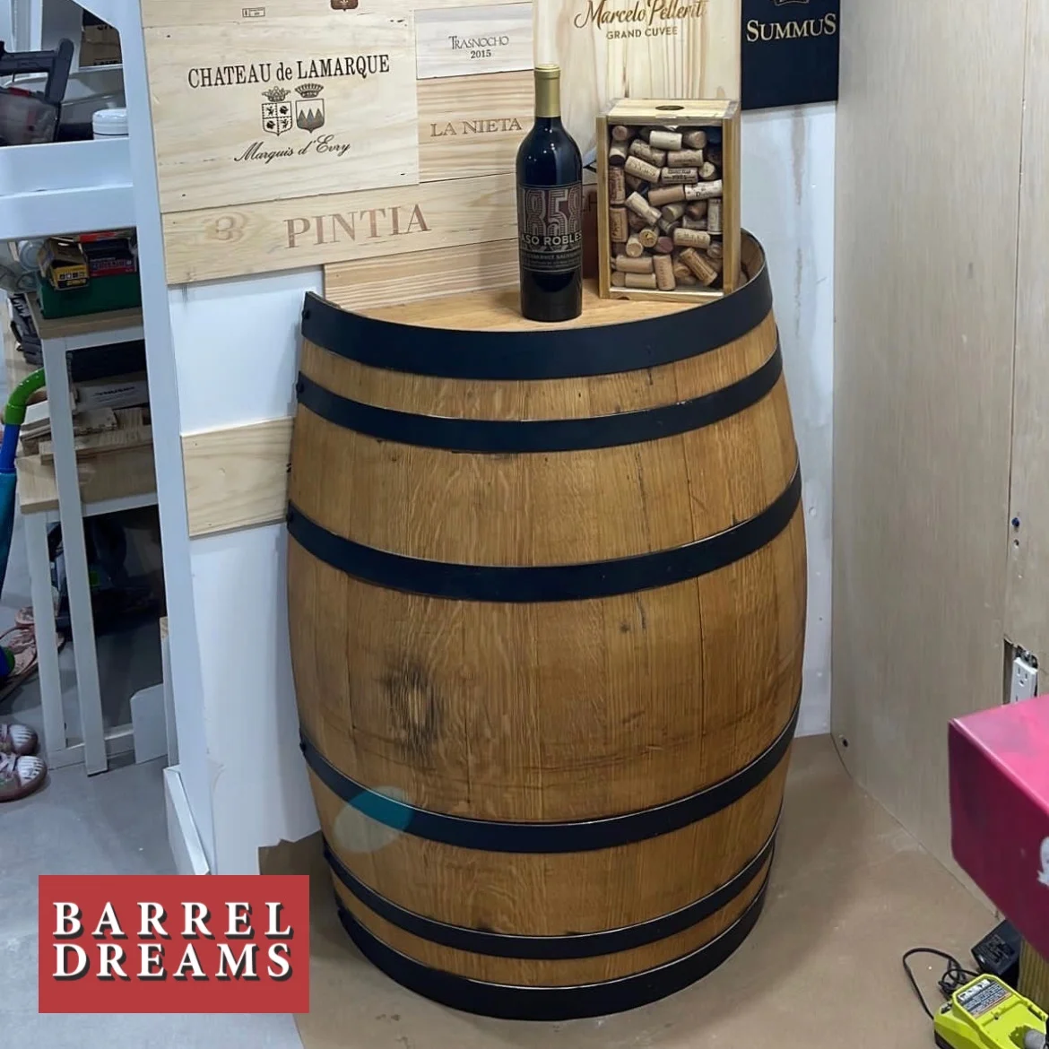 Long 1/2 Cut Wine Barrel