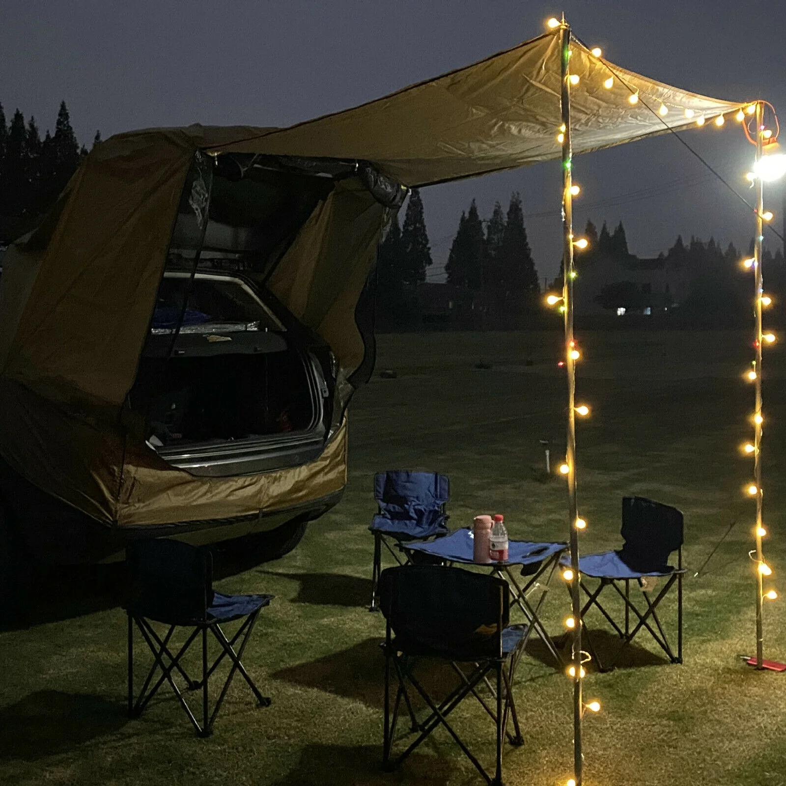 Car Tent Awning SUV Truck Tailgate Shelter Camping Travel Outdoor Sunshade Canopy