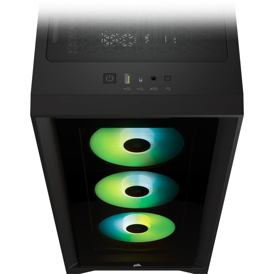 Corsair iCUE 4000X RGB Tempered Glass Mid-Tower ATX Case - Black