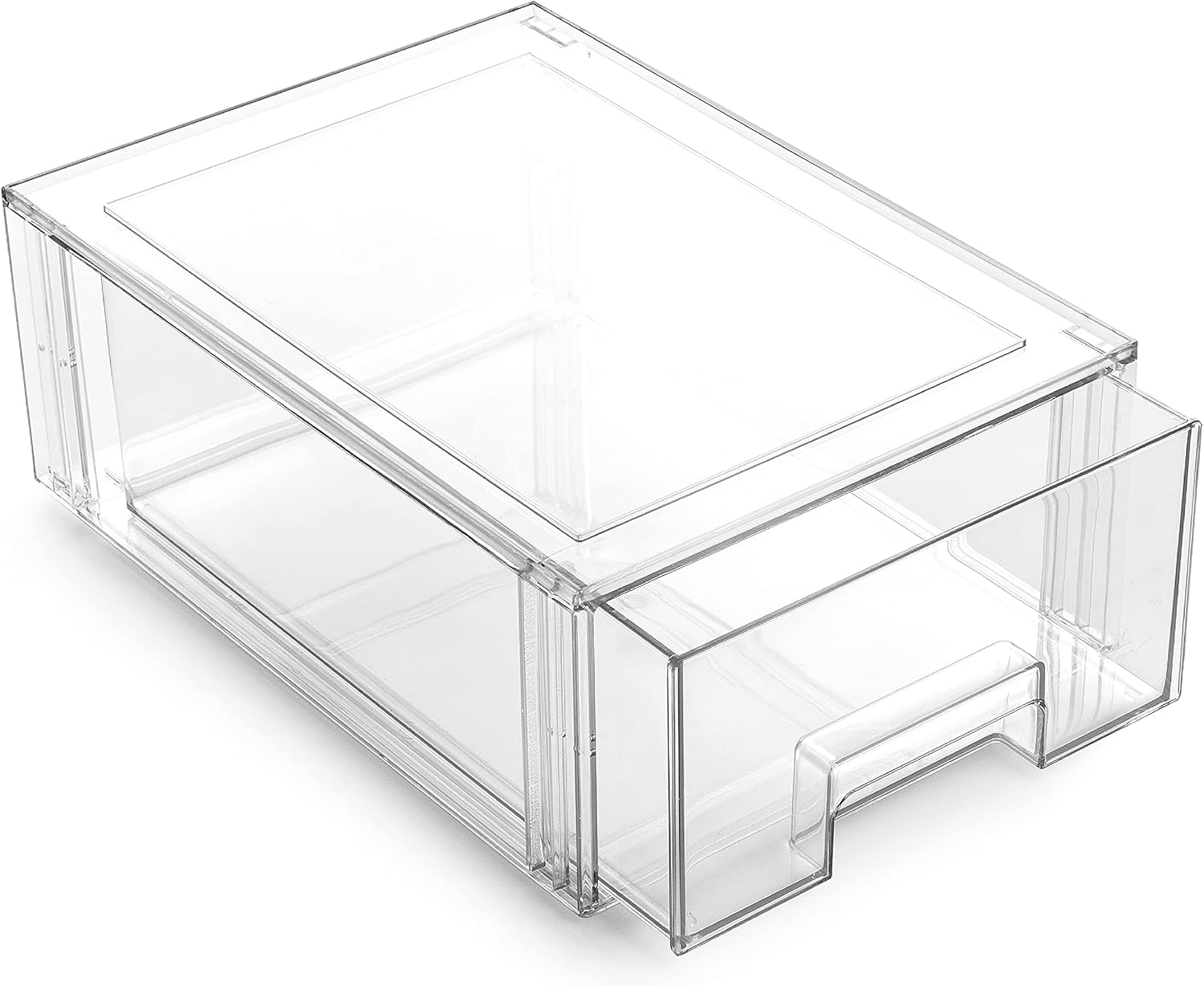 BINO | Stackable Plastic Storage Drawers, Small | THE CRATE COLLECTION | Multi-Use Storage Bins with Drawers | BPA-Free | Pantry Organization | Home Organization | Fridge Organizer | Freezer Organizer