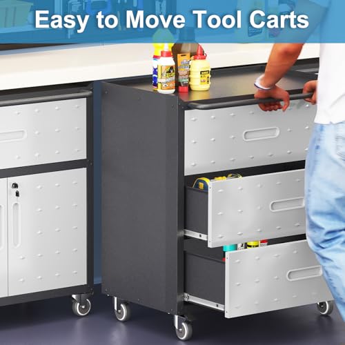 Garage Storage Cabinet Wall Cabinet with 2 Doors,Lockable Tool Cabinets Wall Mounted with Adjustale Shelves,Heavy Duty Steel Hanging Cabinets for Warehouse Kitchen Laundry,Assembly Required