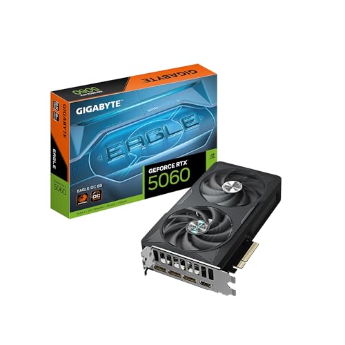 GIGABYTE GeForce RTX 5060 Gaming OC 8G Graphics Card, 8GB 128-bit GDDR7, PCIe 5.0, WINDFORCE Cooling System, GV-N5060GAMING OC-8GD Video Card
