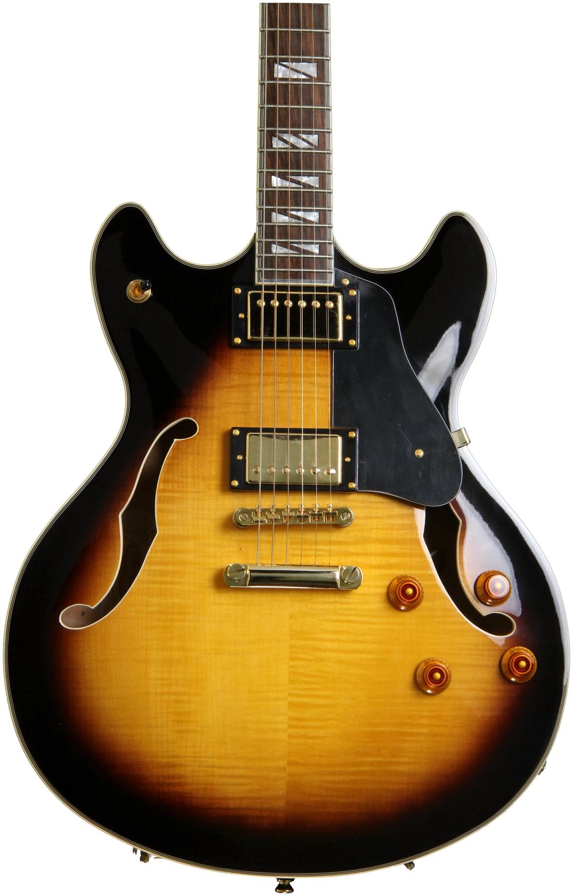 Washburn HB35 Semi-Hollowbody - Tobacco Sunburst Guitar