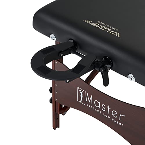 Master Massage 30" Roma Therma-Top Portable Massage Table Pro Package, Black, Adjustable Heating System