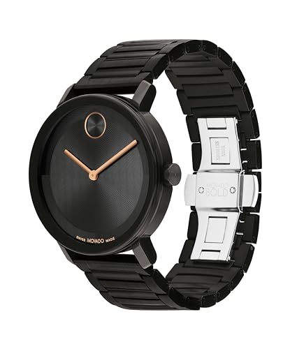 Movado Bold Evolution 2.0 Men's Watch - Swiss Quartz 2H Movement, Stainless Steel Link Bracelet - 3 ATM Water Resistance - Luxury Fashion Timepiece for Him - 40mm