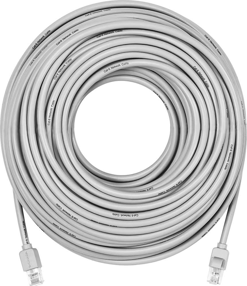 Insignia - 100& Cat-6 Ethernet Cable - Gray