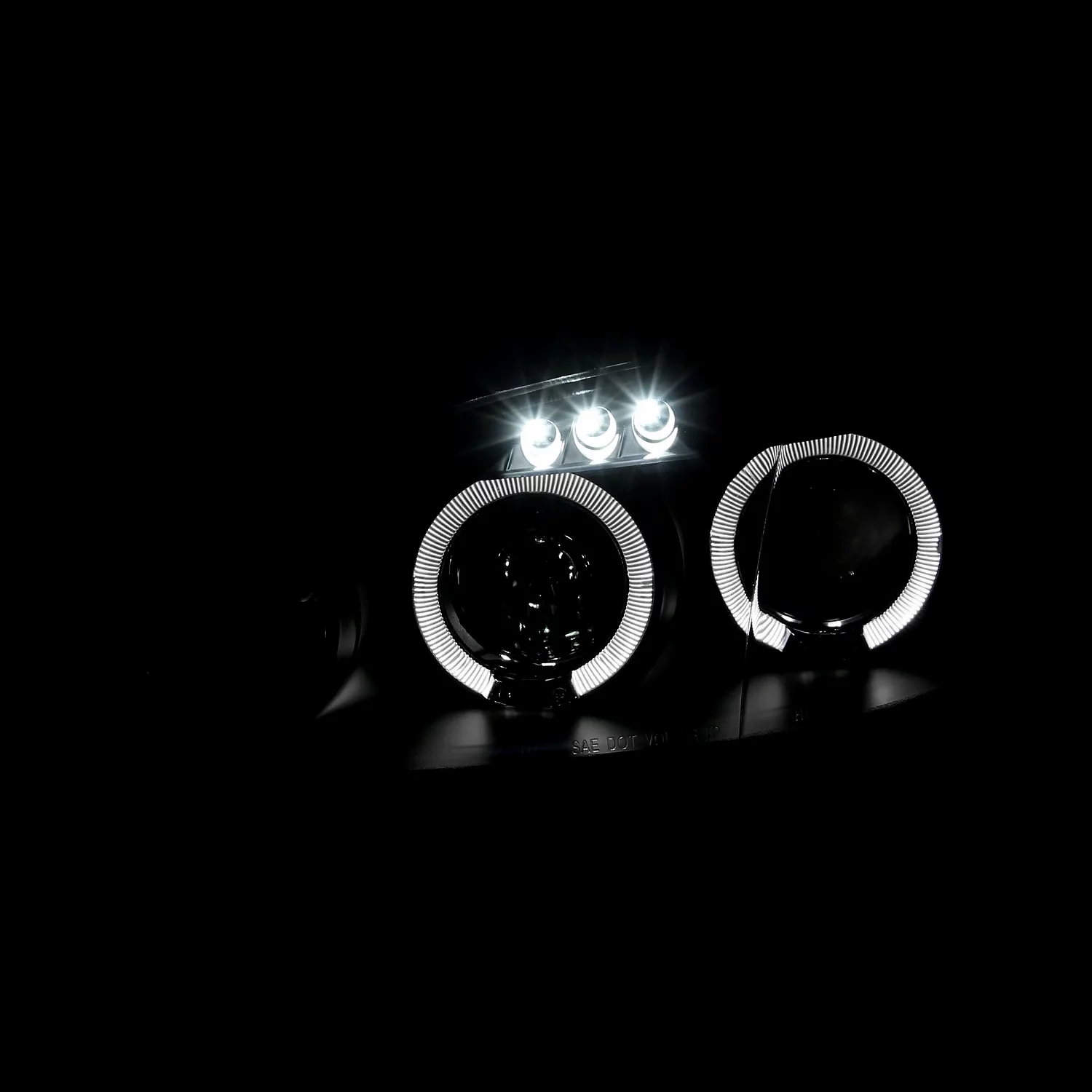 Spec-D Tuning Black Halo Projector Headlights Compatible with 2001-2005 Mazda Miata MX-5 Left + Right Pair Headlamps Assembly