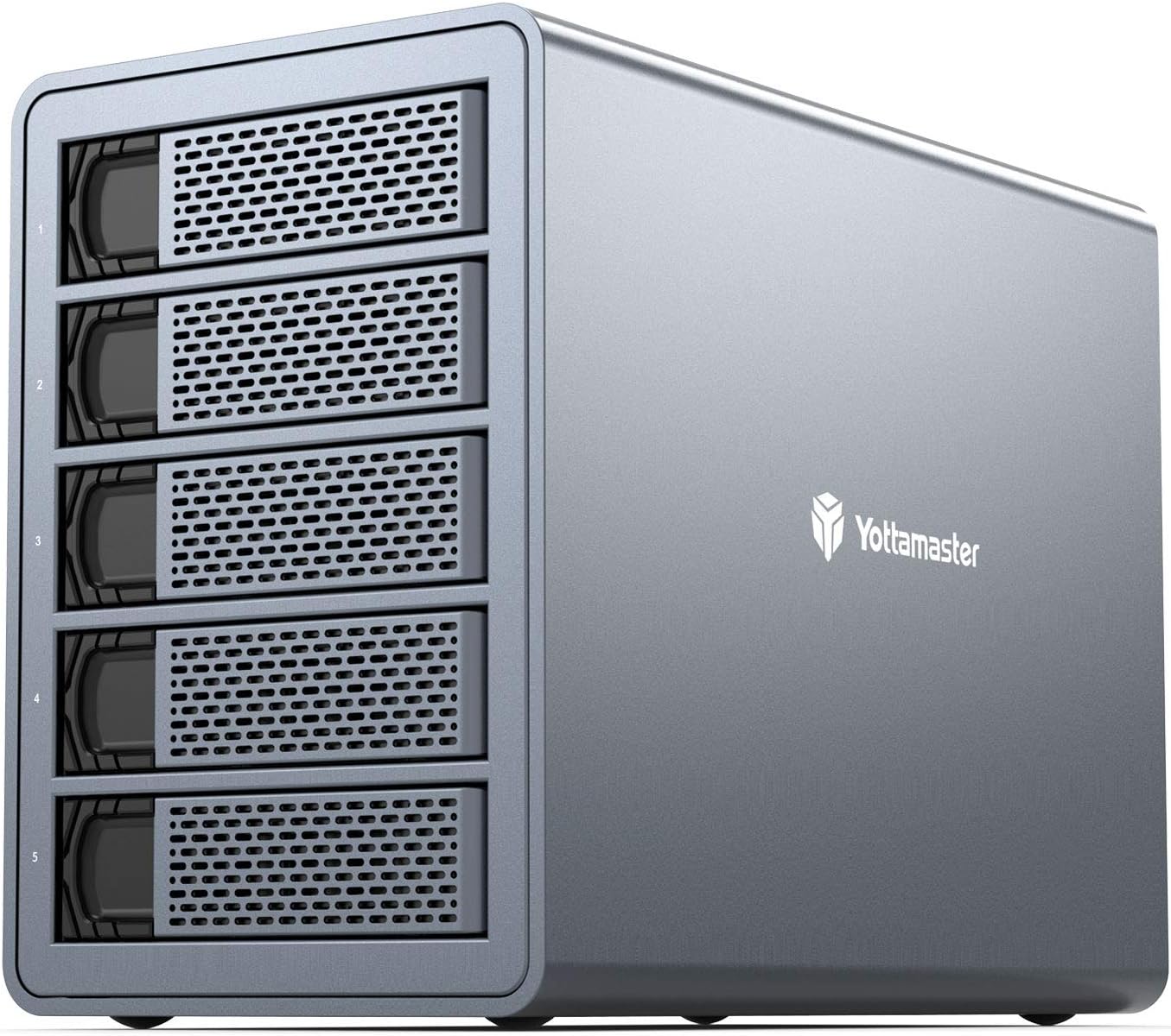 4 Bay Hard Drive Enclosure,Yottamaster Aluminum Alloy 2.5/3.5 USB3.0 to SATA3.0 External HDD SSD Storage Enclosure,Support 4 x 18 TB Capacity,Ideal for Enterprise-Class Storage Solution[FS4U3]