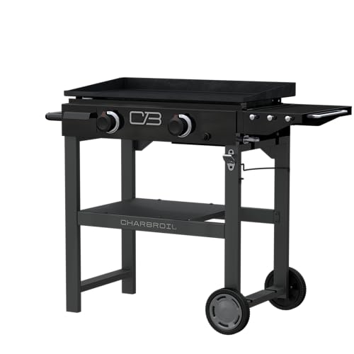 Charbroil® 28" Performance Series™ Propane Gas Griddle with Cart 2 Burner Flat Top Grill, Black 463459924
