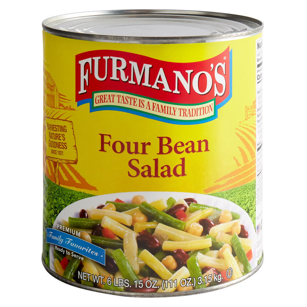 Furmano&s #10 Can Four Bean Salad - 6/Case