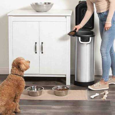 simplehuman Pet Food Can White Steel - Pet Supplies online store