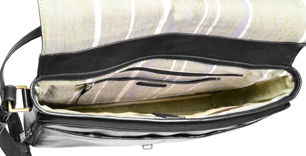 Hidesign Parker Leather Laptop Briefcase Black