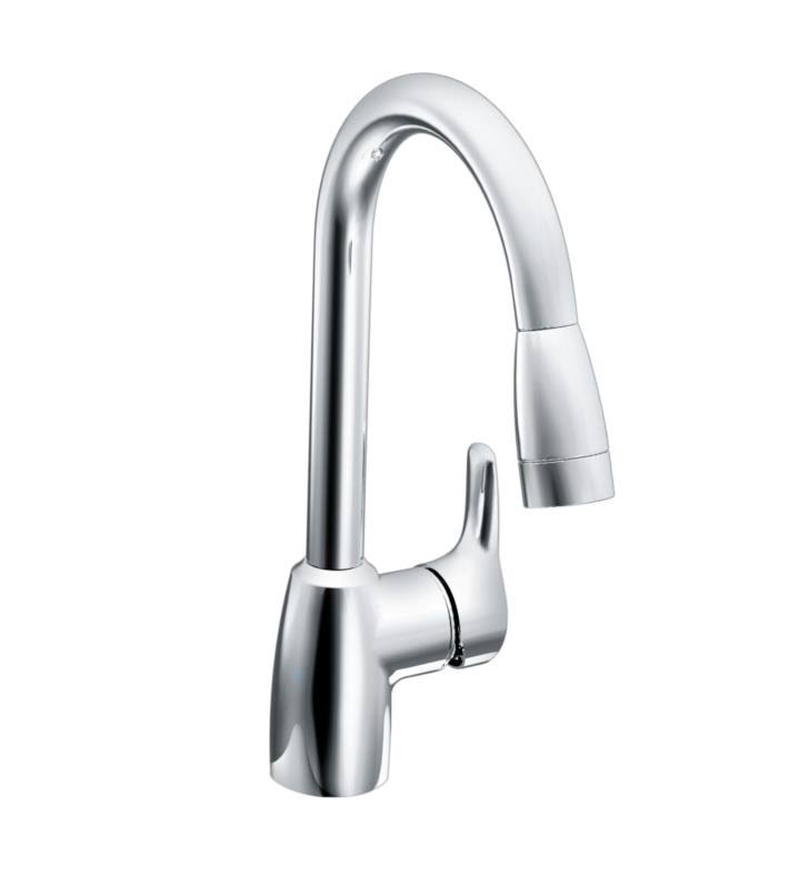 Cleveland Faucet Group CA42519CSL Baystone One-Handle Pullout Kitchen Faucet - Classic Stainless