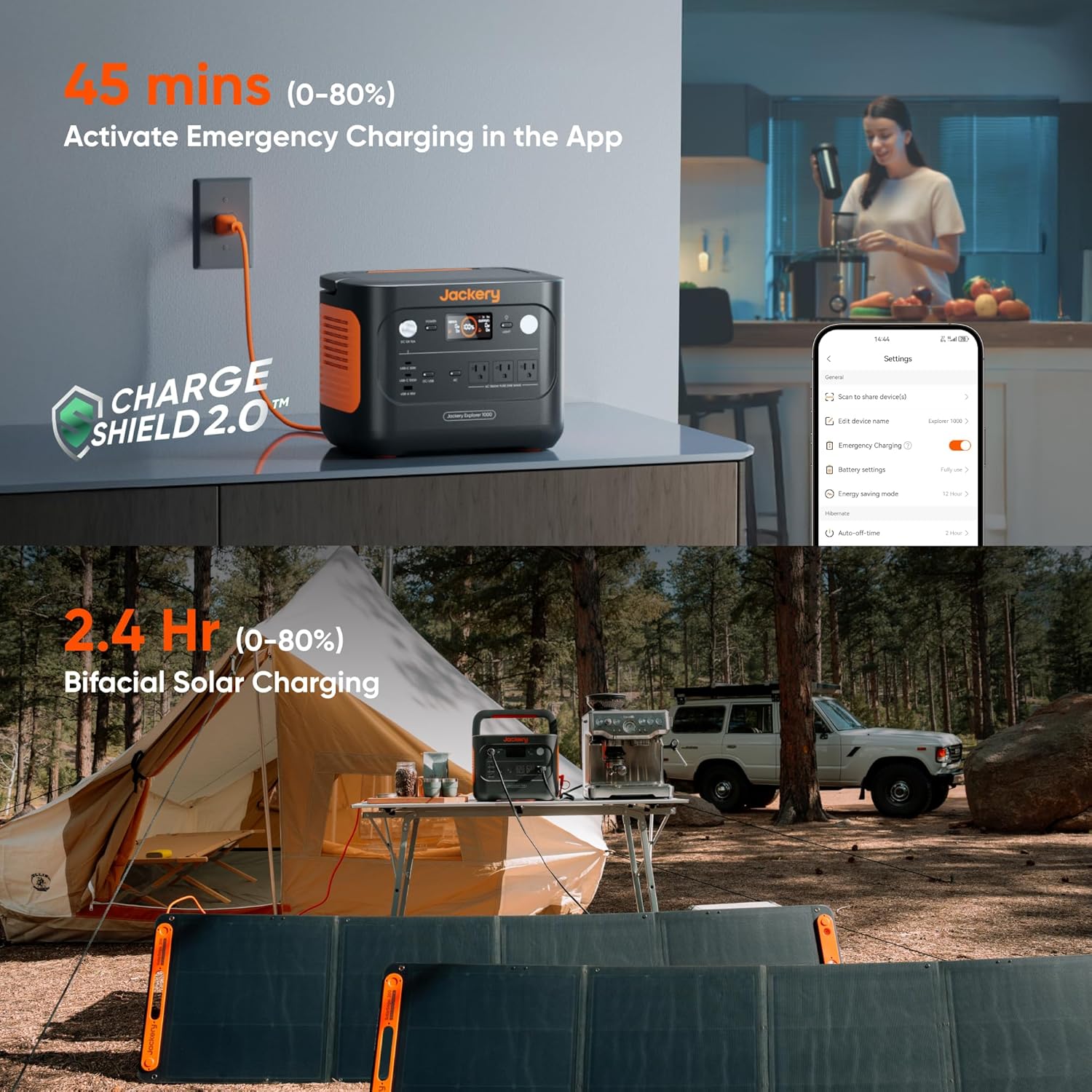Jackery Solar Generator 1000 v2 with 200W Solar Panel