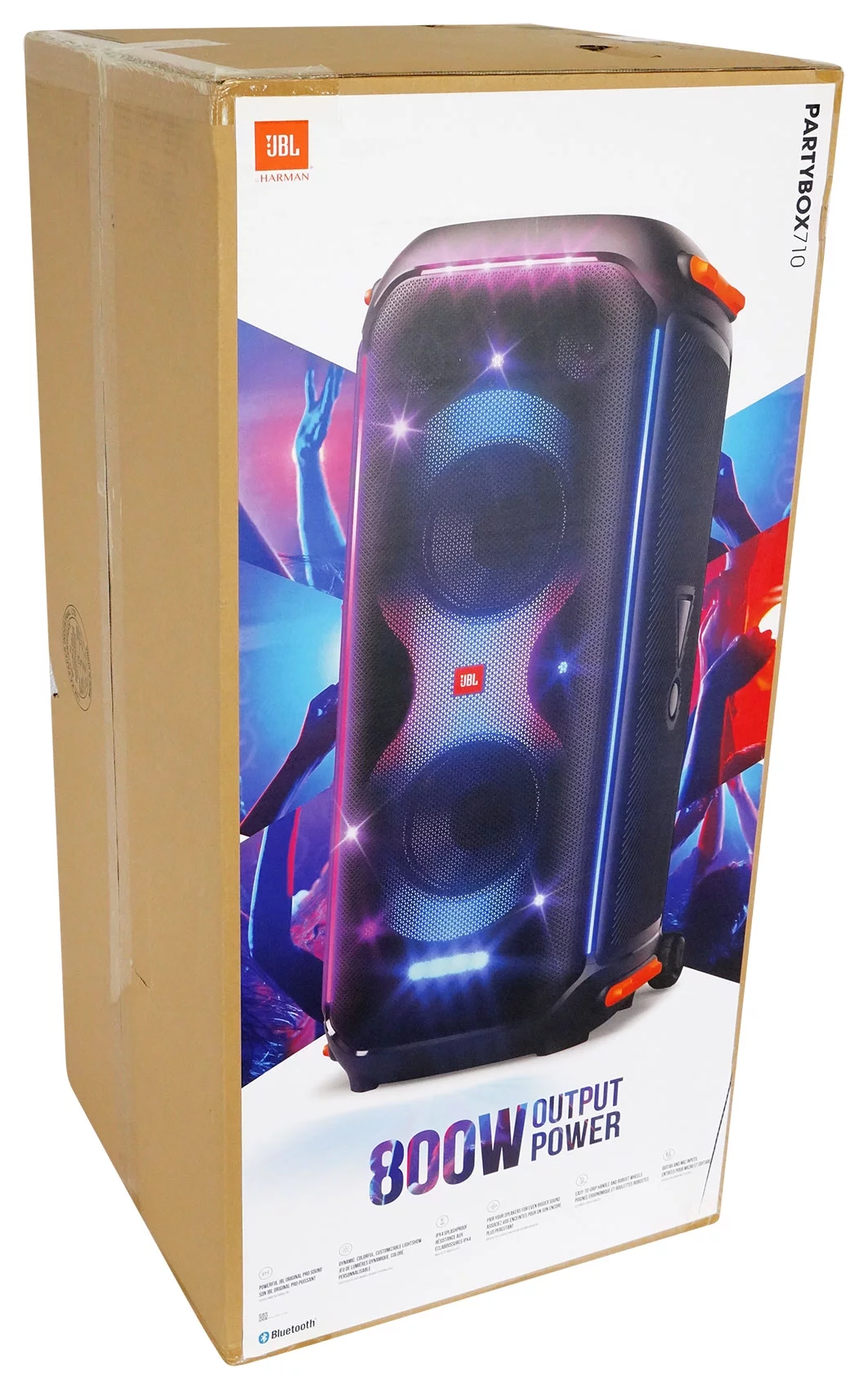 JBL Partybox 710 Portable Bluetooth Party Box Speaker w/Deep Bass+Wireless Mics