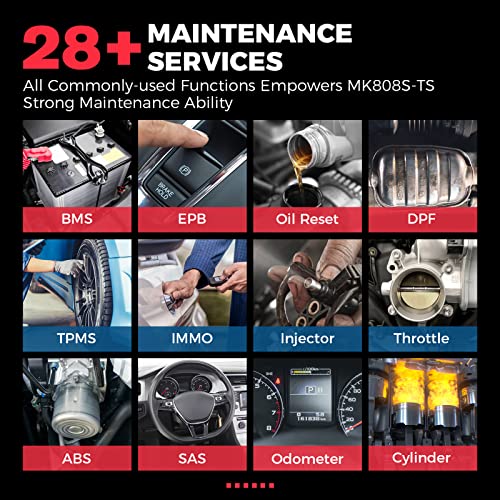 Autel MaxiCOM MK808S-TS Scanner, 2024 Complete TPMS Check/Activate/Relearn Tool, Same as MX808S-TS MK808Z-TS, 28+Service, BT Full System Scan,Bidirectional, FCA AutoAuth,Upgrade of MK808BT PRO MK808S