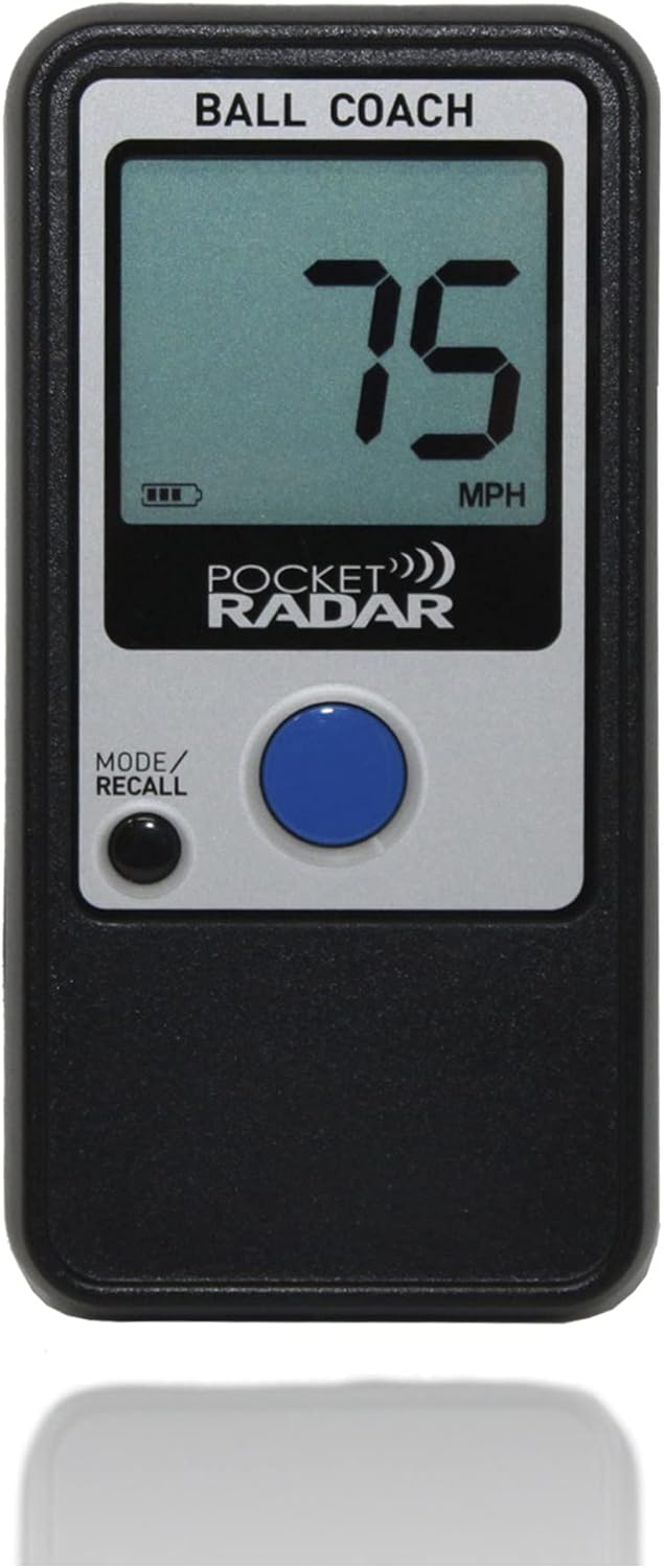 Pocket Radar Ball Coach Pro-Level Speed Training Tool and Radar Gun Bundle with Rapid Charger with Four Rechargeable Batteries, Waterproof Tripod with Bluetooth (3 Items)