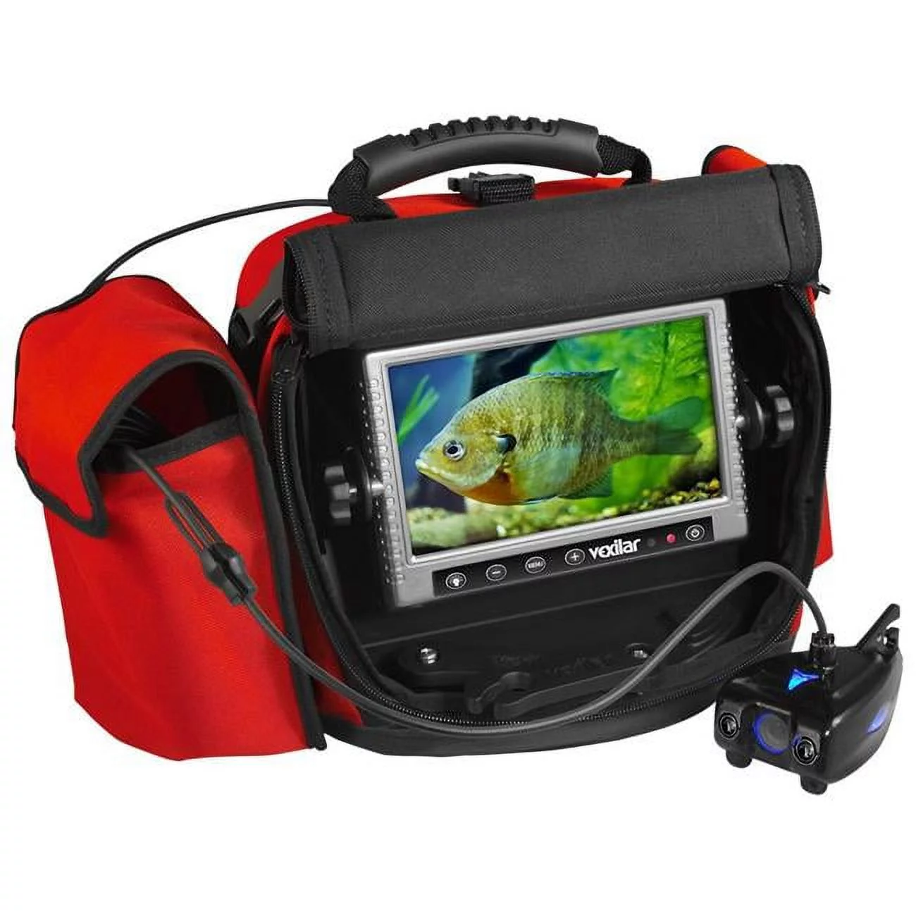 Vexilar FS800IR Fish-Scout 800 Infra Underwater Camera with Soft Case, Red & Black, White