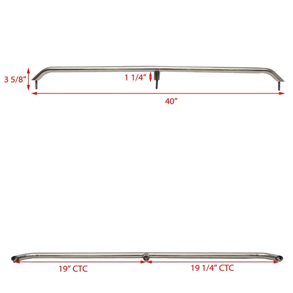 Tracker Boat Grab Rail 69099 | 40 x 3 5/8 Inch Stainless Steel
