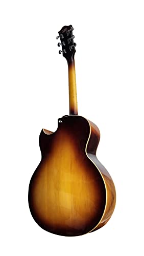 IYV 6 String Semi-Hollow-Body Electric Guitar, Right, Natural (IJZ-500 NA)