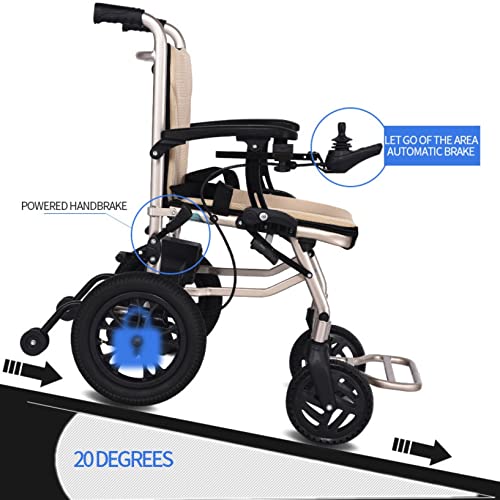 Lightweight Electric Power Wheelchair for Adults and Seniors 380W Motor Portable Travel Wheel Chairs Can Support 220 Pounds for Adults and Seniors